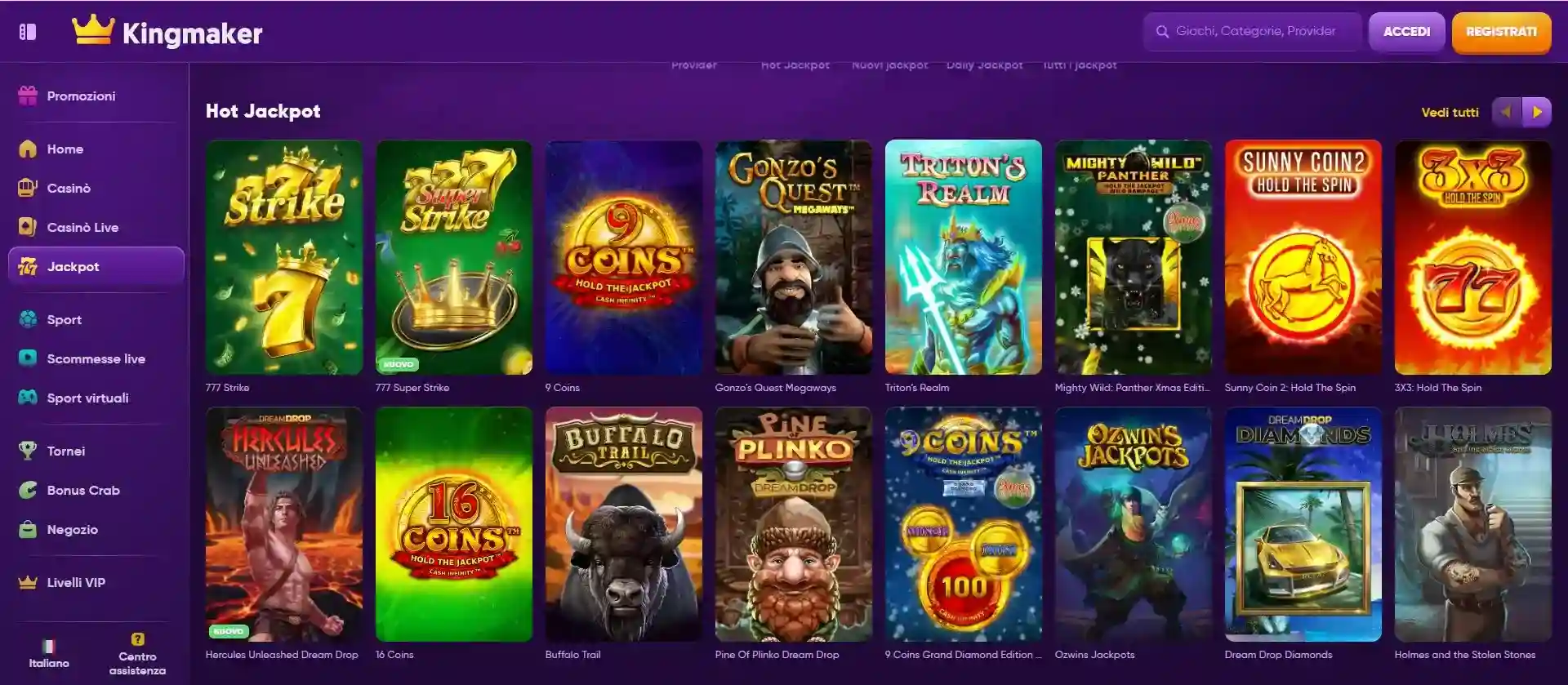 kingmaker casino jackpots