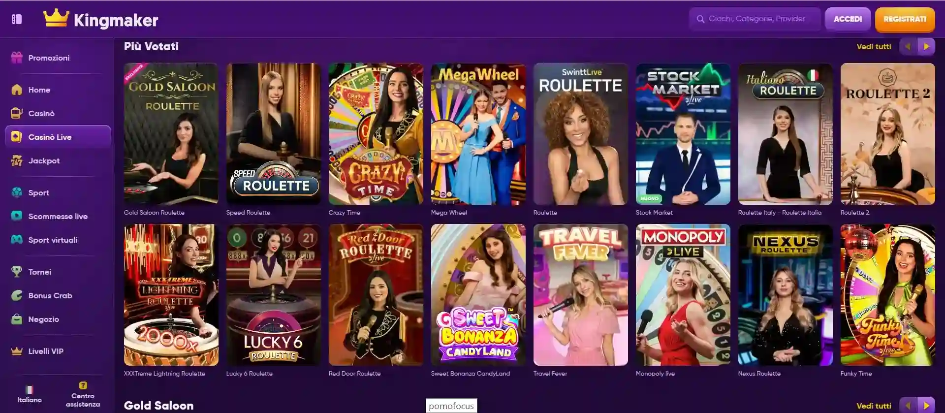 kingmaker casino live